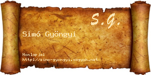 Simó Gyöngyi névjegykártya