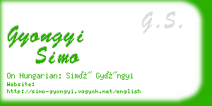 gyongyi simo business card